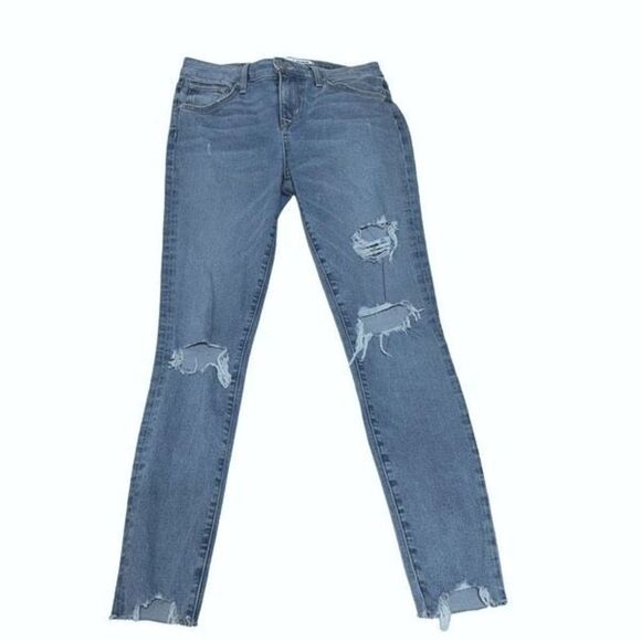 Lovers + Friend Ricky distressed Pacific (light medium wash) jeans, sz 28 - Picture 2 of 9